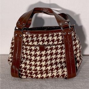Aldo Brown Houndstooth Purse